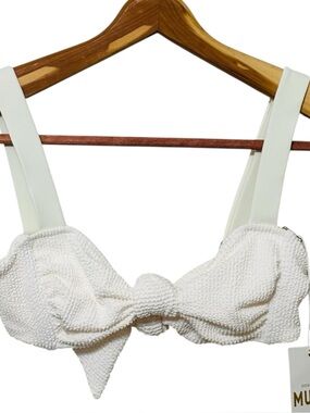 NWT Show Me Your Mumu Aruba Bandeau Bikini Top Ivory Size Small